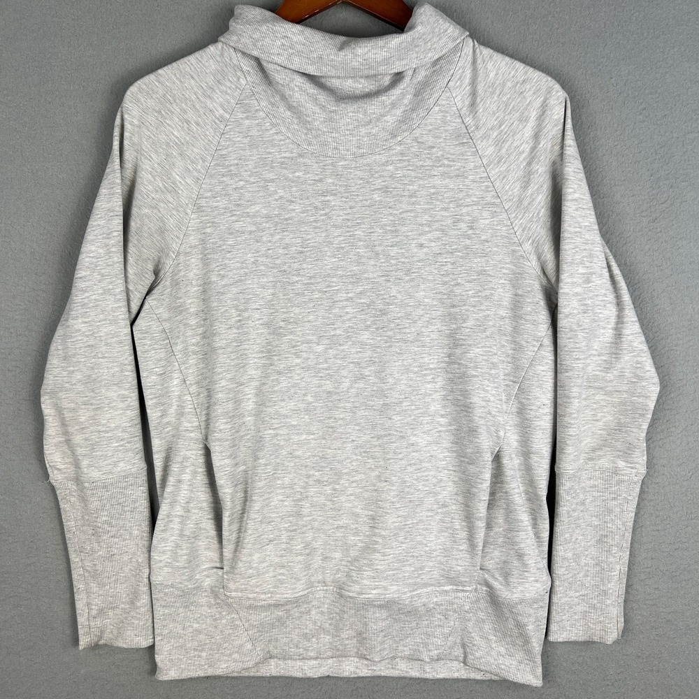 Lululemon High Lines Pullover Womans 8 Cowl Neck Gray Travel Commute Comfy
